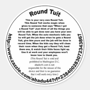 Sticker Rond Tête ronde