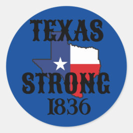 Sticker Rond Texas fort 1836 jour de l'indépendance du texas