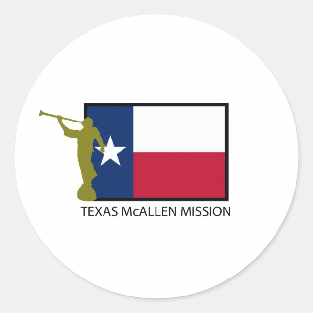 Sticker Rond TEXAS McALLEN MISSION LDS CTR (Devant)