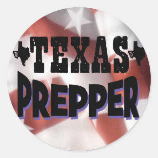 Sticker Rond Texas Prepper