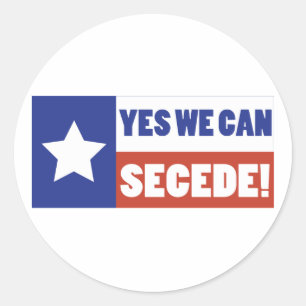 Sticker Rond Texas Secede