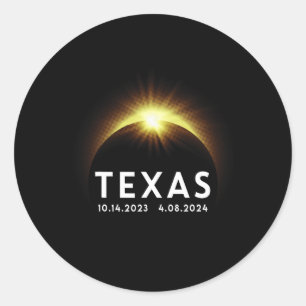 Sticker Rond Texas Solar Eclipse Annular 2023 Totalité Avril 20