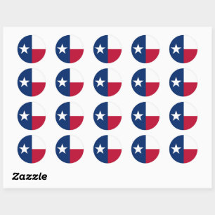 Sticker Rond Texas State Flag USA