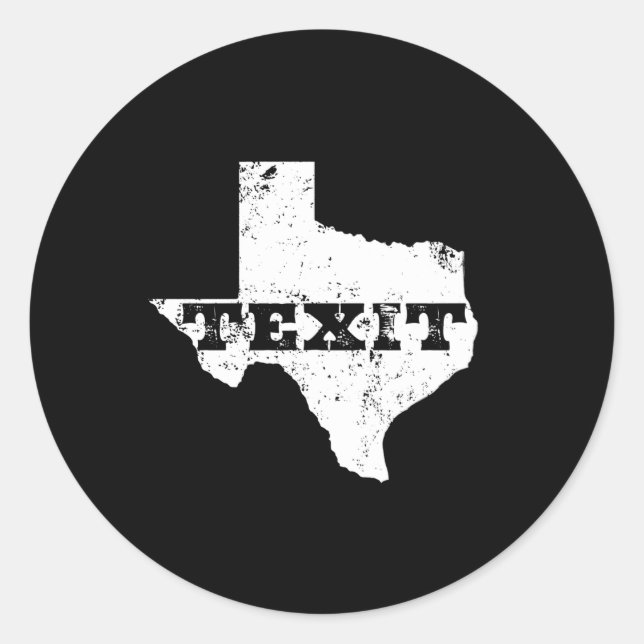 Sticker Rond Texit - Nation du Texas - Texans pour la sécession (Devant)
