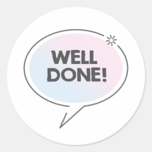 Sticker Rond Texte bien fait dans le cloud conversation