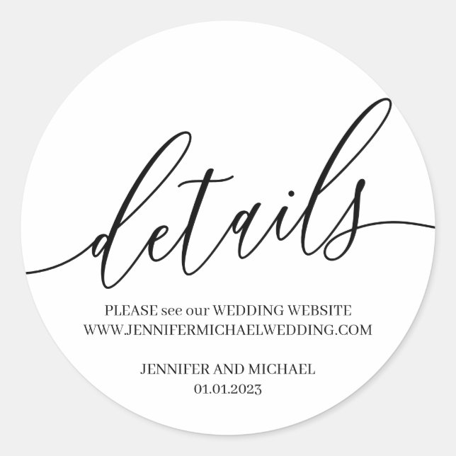 Sticker Rond Texte de la signature (Devant)