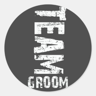 Sticker Rond Texte de regroupement d'équipe extra grand