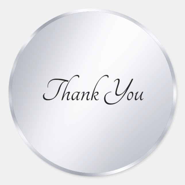 Sticker Rond Texte de remerciement écriture manuscrite moderne  (Devant)