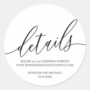 Sticker Rond Texte de signature détails