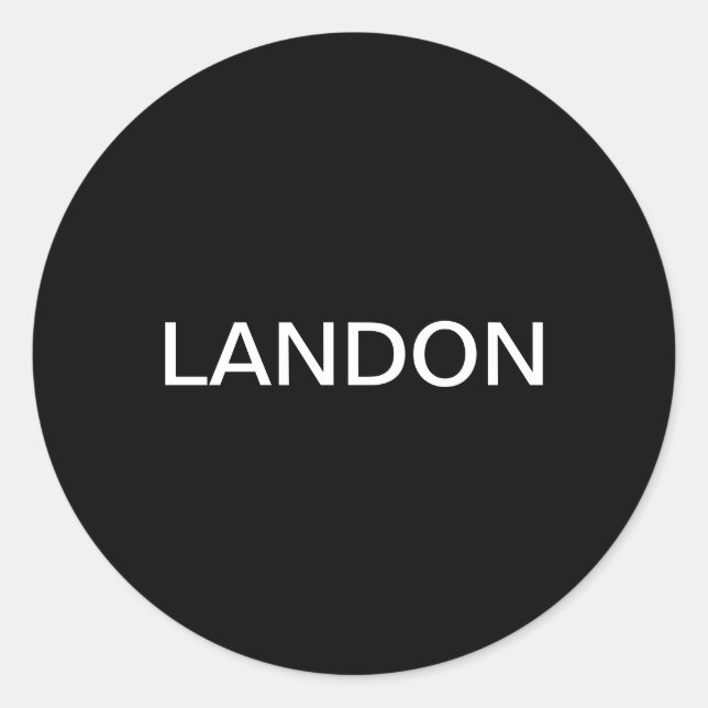 Sticker Rond Texte modifiable moderne en gras (Devant)