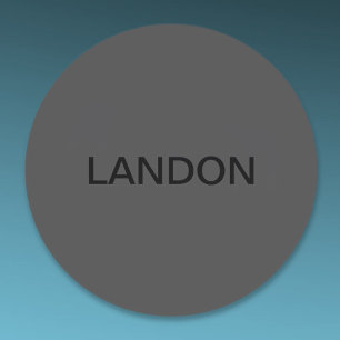 Sticker Rond Texte personnalisable   Bold Modern Black & White