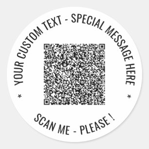 Sticker Rond Texte personnalisé et couleurs d'informations de s