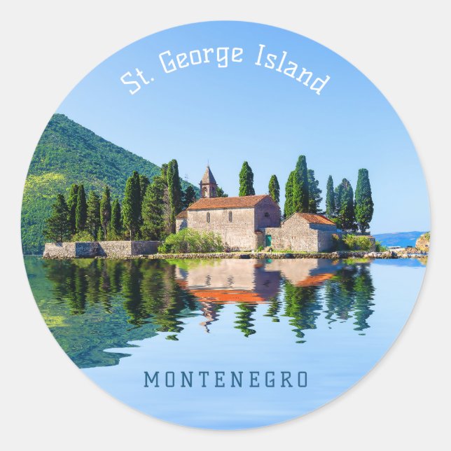Sticker Rond Texte personnalisé Monténégro (Devant)
