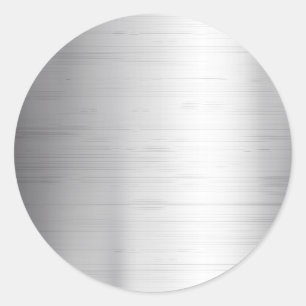 Sticker Rond Texture argentée en métal