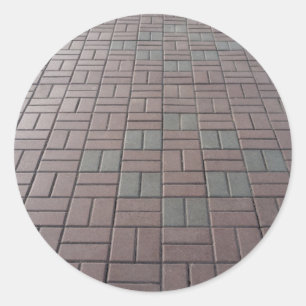 Sticker Rond Texture de carreaux de sol