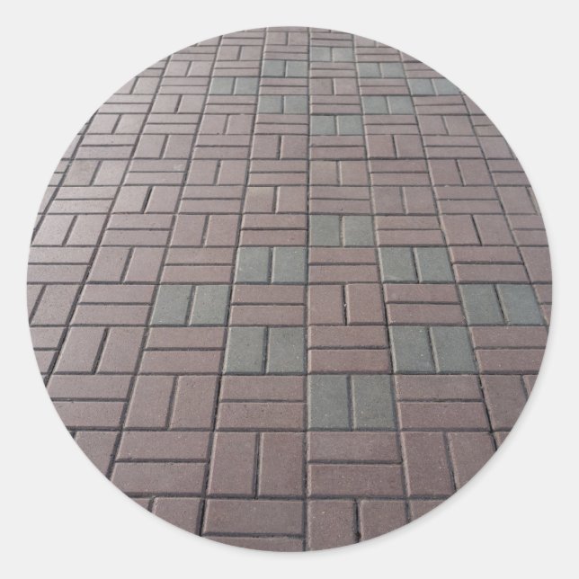 Sticker Rond Texture de carreaux de sol (Devant)