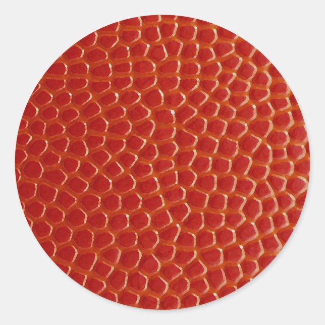 Sticker Rond Texture de gros plan du basket-ball (Devant)