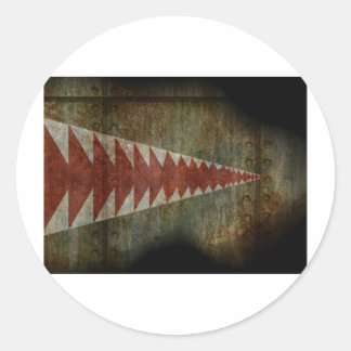 Sticker Rond texture de la bouche de requin