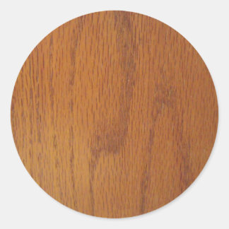 Sticker Rond Texture du grain de bois chaud