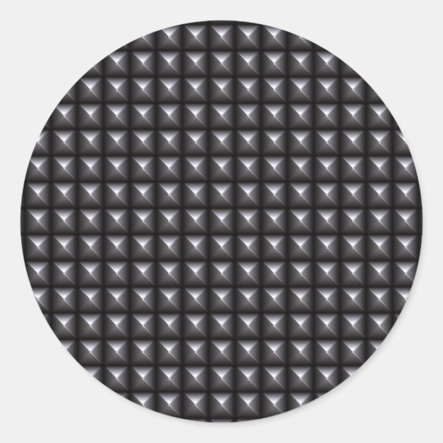 Sticker Rond Texture en acier embouti (Devant)