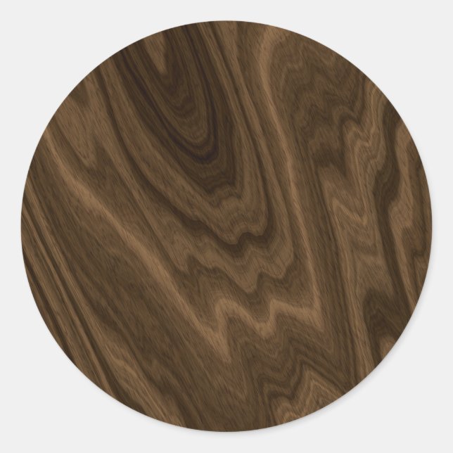 Sticker Rond Texture en bois Brown foncé (Devant)