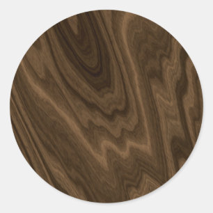 Sticker Rond Texture en bois Brown foncé