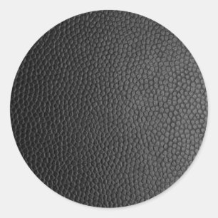 Sticker Rond Texture en cuir noir