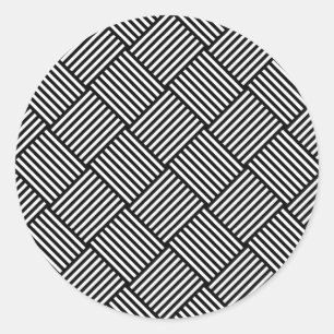 Sticker Rond Texture géométrique vérifiée