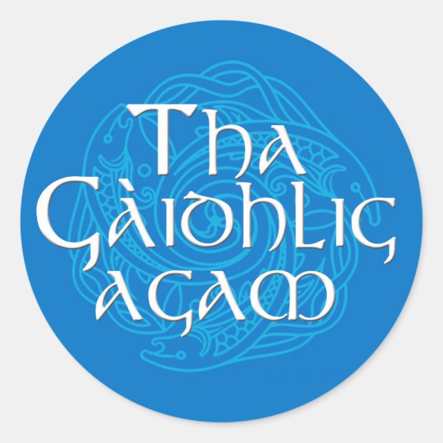 Sticker Rond Tha Gaidhlig Agam (Devant)