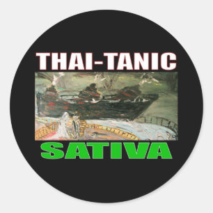 STICKER ROND THAI TANIC SATIVA