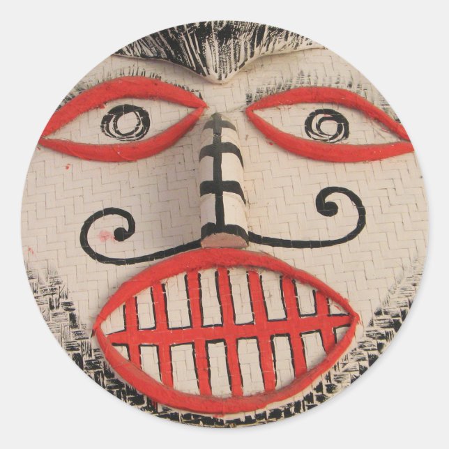 Sticker Rond Thailande Fantôme, Festival Phi Ta Khon Mask, Loei (Devant)