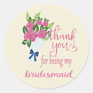 Sticker Rond Thank you bridesmaid