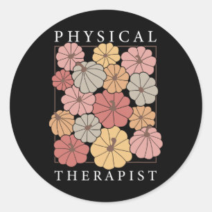 Sticker Rond Thanksg, Citrouille de thérapie physique Chute Pt 