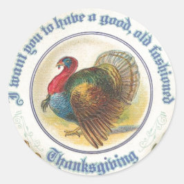 Sticker Rond Thanksgiving à l'ancienne