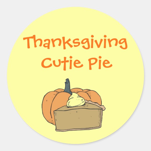 Sticker Rond Thanksgiving Cutie (Devant)