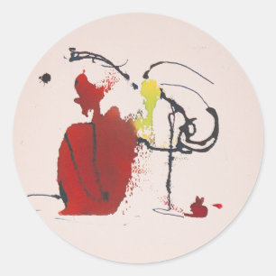 Sticker Rond Thatch lapin Abstrait Jeff Hankamer Artjunkhaus