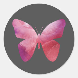 Sticker Rond Thé à bulle rose au lait