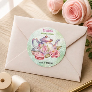 Sticker Rond Thé à la fête de mariage