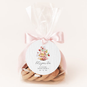 Sticker Rond Thé à l'eau de rose Fête de mariage aux fleurs sau