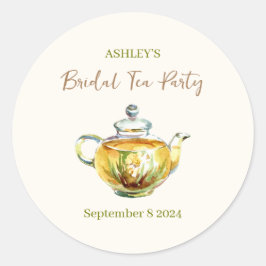 Sticker Rond Thé de mariage charmante camomille
