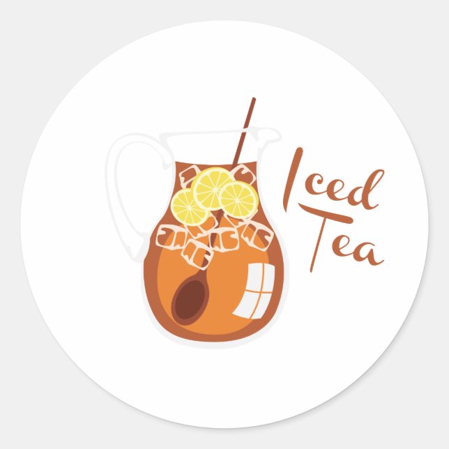 Sticker Rond Thé glacé (Devant)