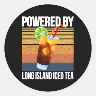Sticker Rond Thé Glacé Long Island Alimenté De Cocktails