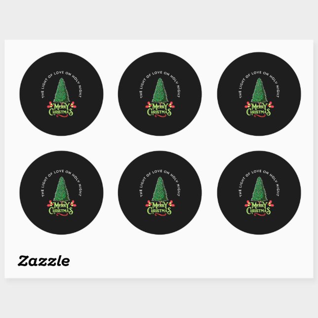 Sticker Rond The Light of Love on Holy Night (Feuille)
