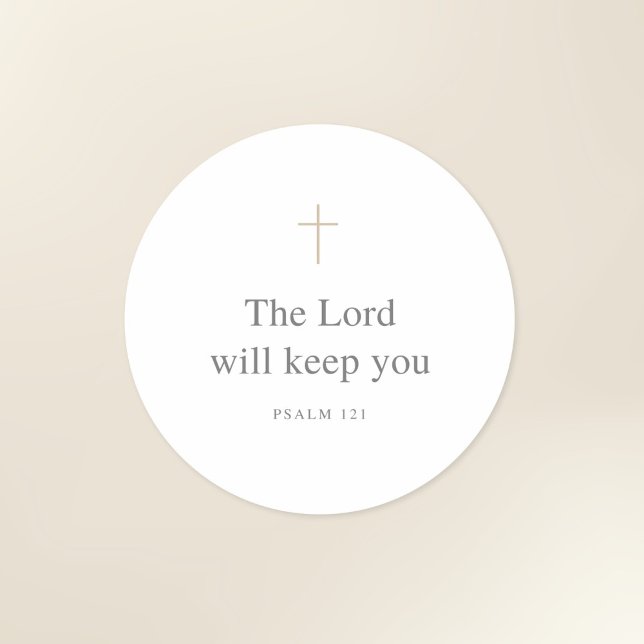 Sticker Rond The Lord Will Keep You – Psalm 121 Scripture (Créateur téléchargé)