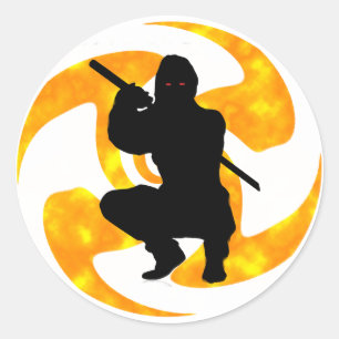 STICKER ROND THE NINJAS MOMENT
