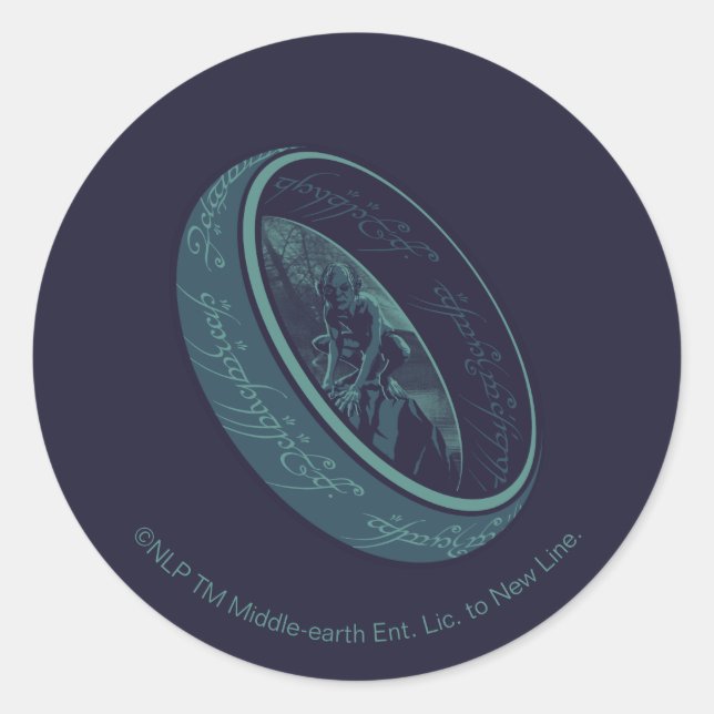 Sticker Rond THE ONE RING™ GOLLUM™ Graphic (Devant)