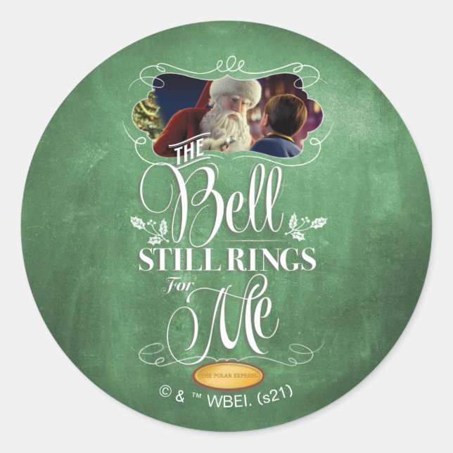 Sticker Rond The Polar Express | "The Bell Still Rings For Me" (Devant)