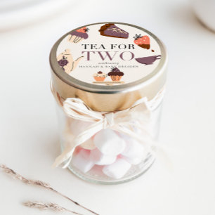 Sticker Rond Thé pour deux   Baby shower Tea Party