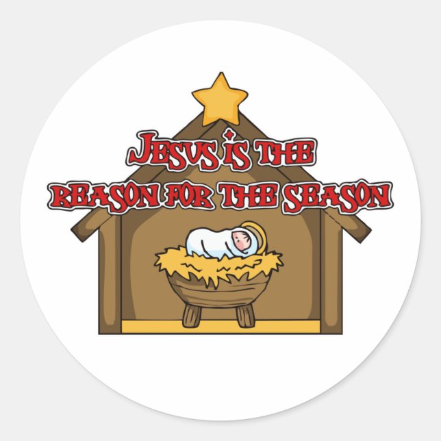 Sticker Rond The Reason for the Season 1 (Devant)