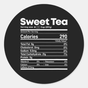 Sticker Rond Thé sucré Nutrition Fun Thanksgiving Christa